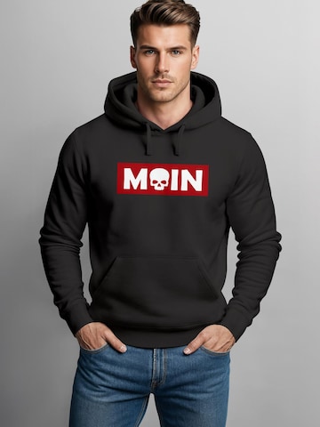 Neverless Sweatshirt 'Moin Skull' in Black