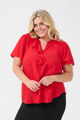 KAFFE CURVE Blouse 'Tera' in Red: front