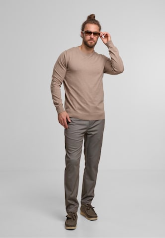 Coupe slim Pantalon à pince 'Zeddi' INDICODE JEANS en marron