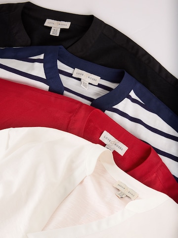 T-shirt love & roses en mélange de couleurs