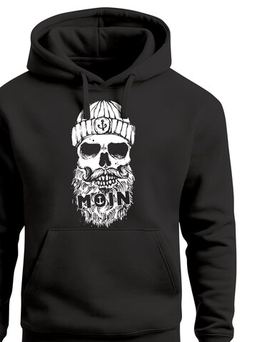 Neverless Sweatshirt 'Moin Skull'‌‌‌‌ in Schwarz