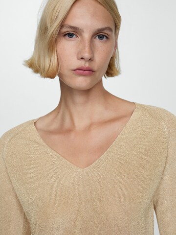 MANGO Pullover  'KLING' in Beige