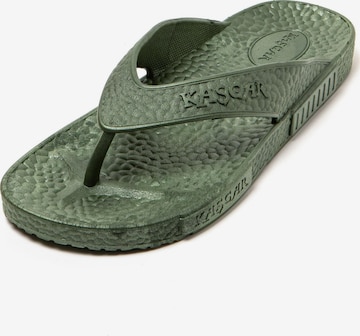 Brasileras - Zapatos para playa y agua 'Gummix' en verde: frente