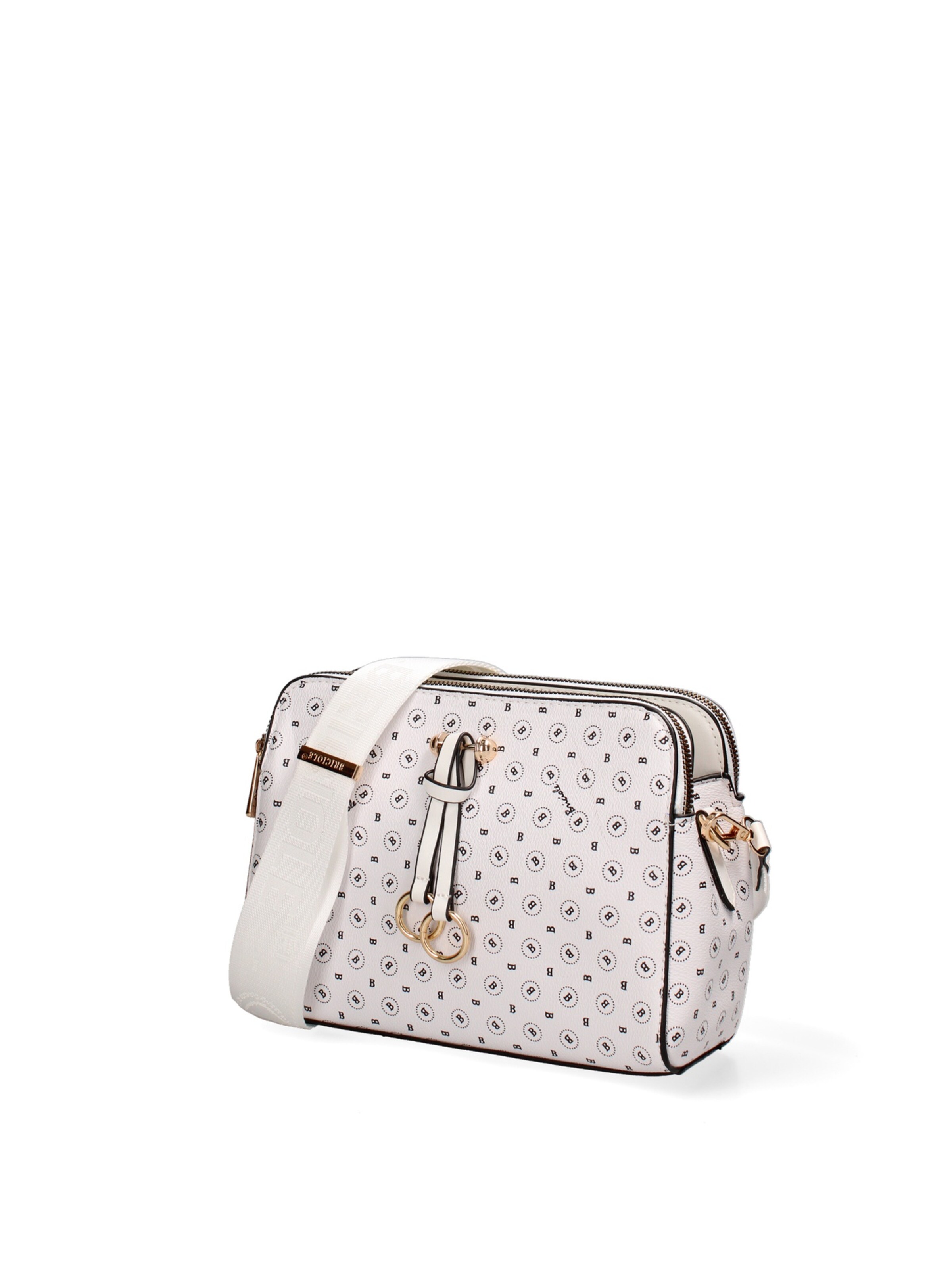 Borsa a spalla di Briciole in bianco: frontale
