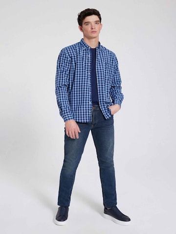 D’S Damat Regular fit Overhemd in Blauw