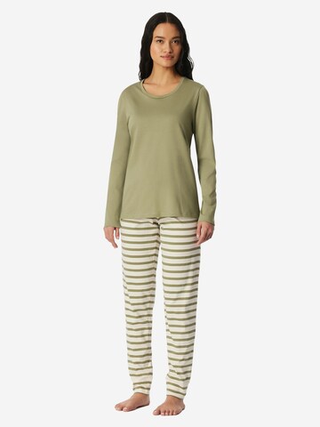 SCHIESSER Pyjama 'Casual Essentials'‌‌‌‌‌‌ in Grün: Vorderseite