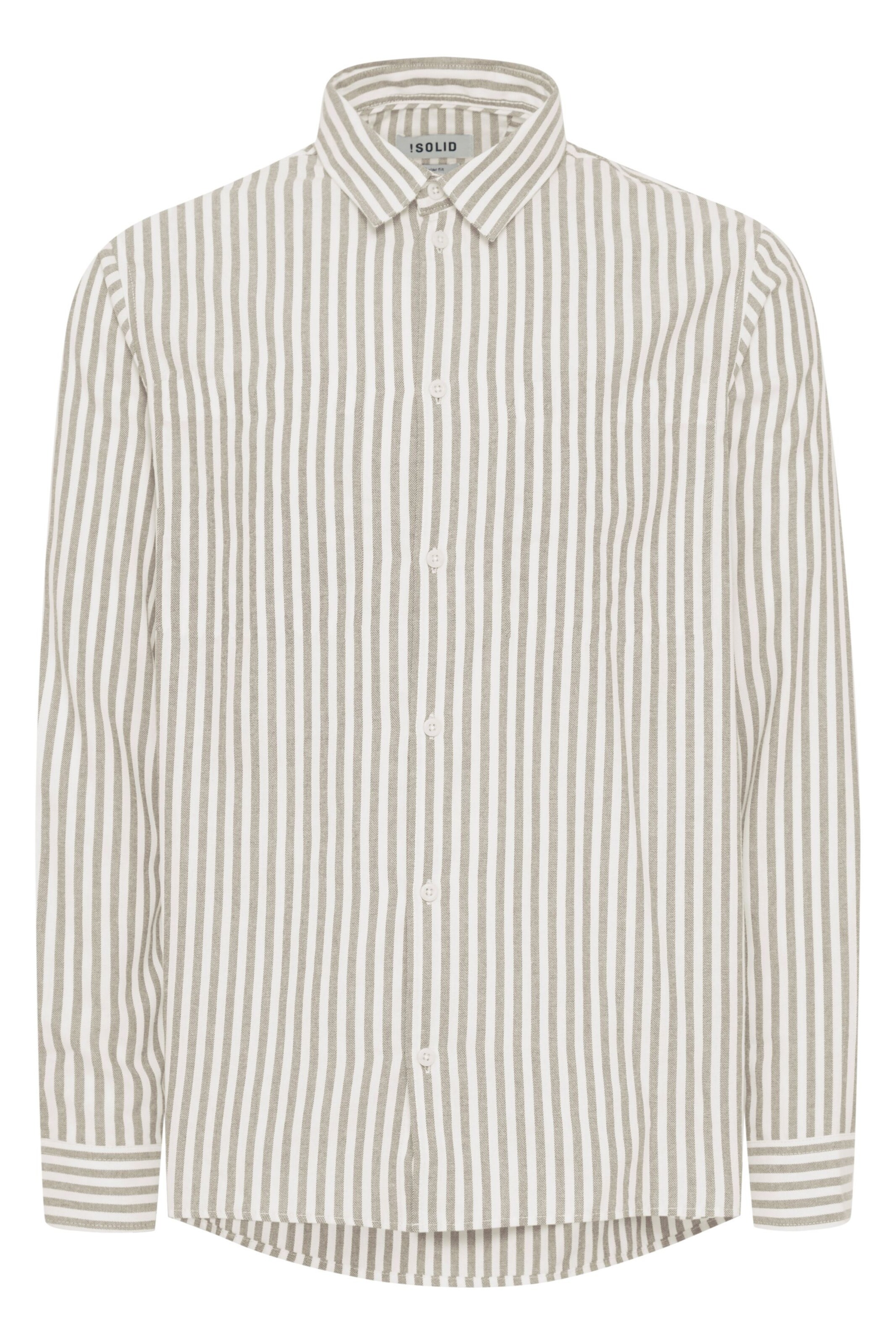 !Solid Regular Fit Hemd in Beige: Vorderseite