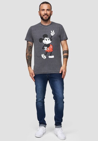 Recovered Shirt 'Disney Mickey Peace Pose' in Grey