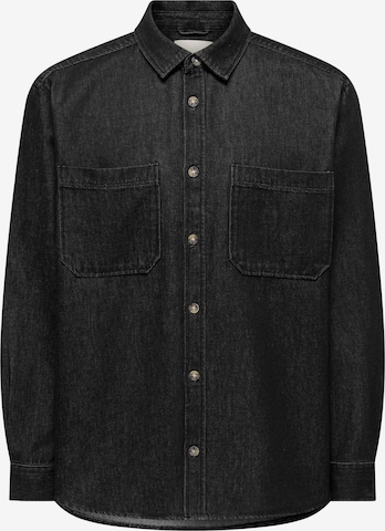 Only & Sons Junior - Camisa 'OSJAlp' en negro: frente
