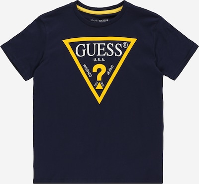 GUESS Shirt in de kleur Donkerblauw / Geel / Wit, Productweergave