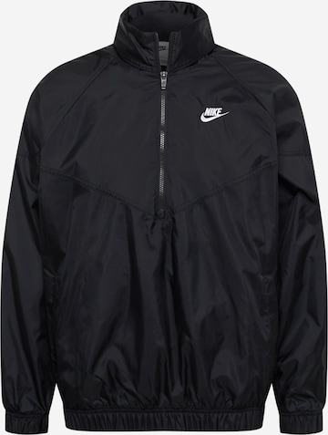 Nike Sportswear Преходно яке 'Windrunner' в черно: отпред