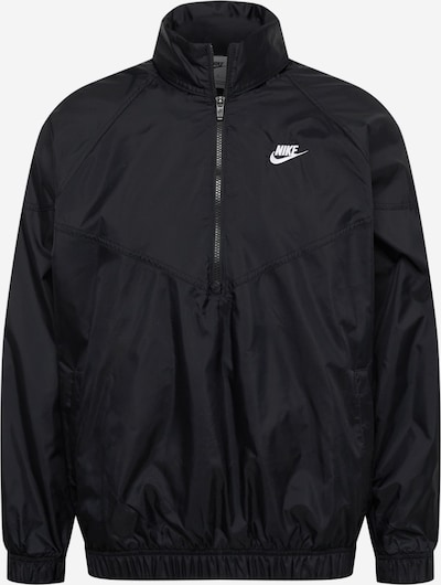 Demisezoninė striukė 'Windrunner' iš Nike Sportswear, spalva – juoda / balta, Prekių apžvalga