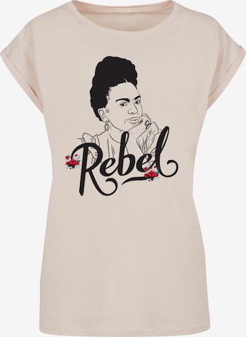 Merchcode T-Shirt 'Rebel' in Beige: predná strana