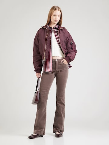 Bootcut Pantaloni de la Tally Weijl pe maro