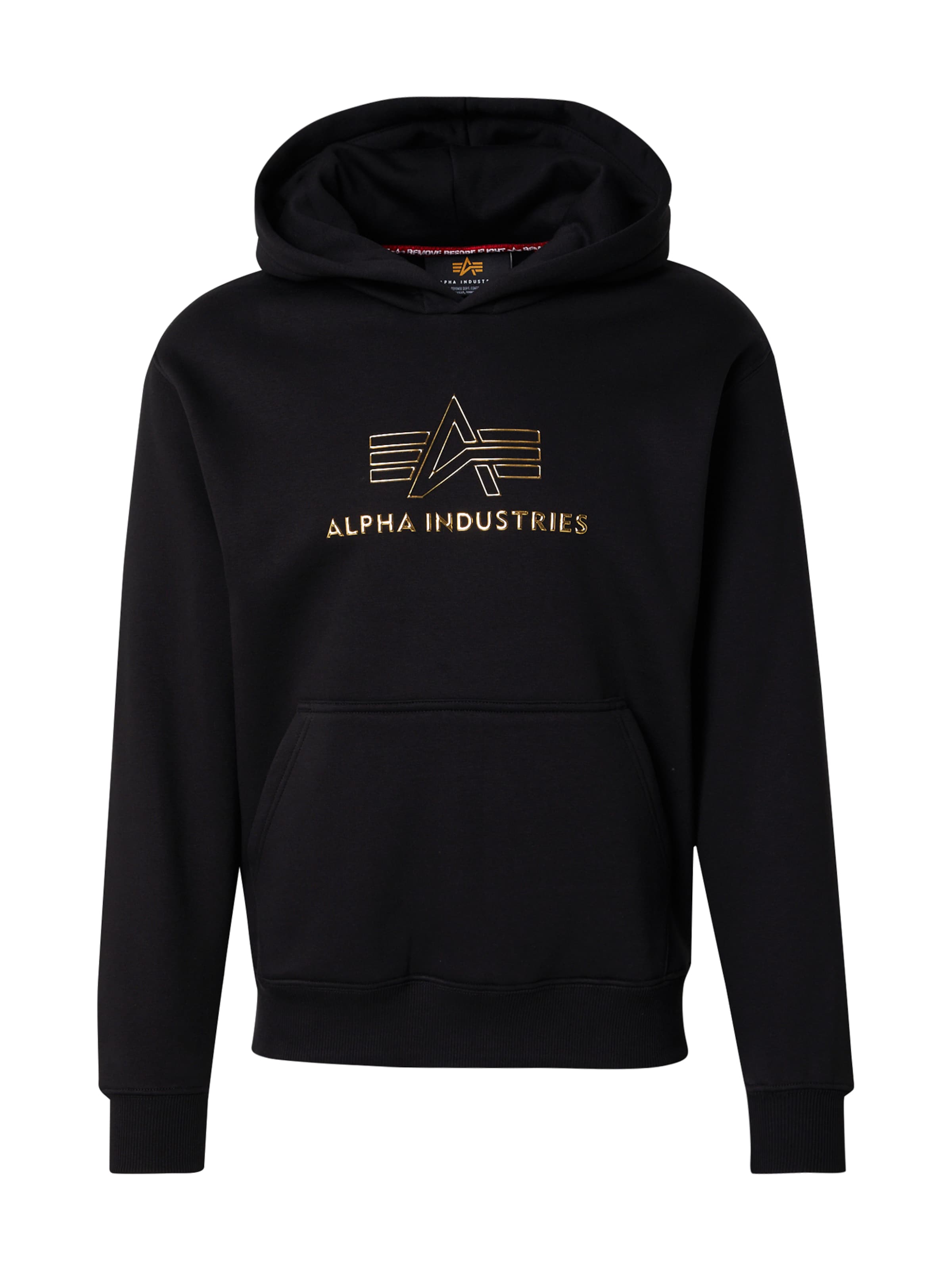 ALPHA INDUSTRIES Свитшот в Черный: спереди