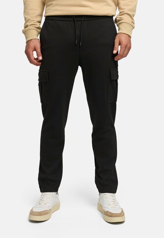 INDICODE JEANS Regular Cargo trousers 'INNezzo' in Black: front
