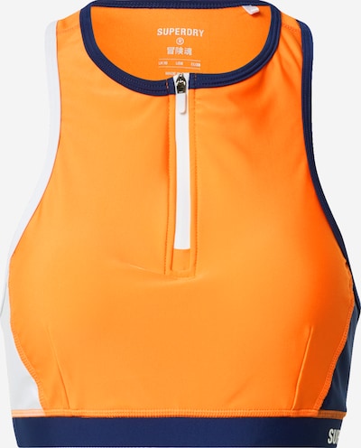 Sutien costum de baie Superdry pe albastru / portocaliu / alb, Vizualizare produs