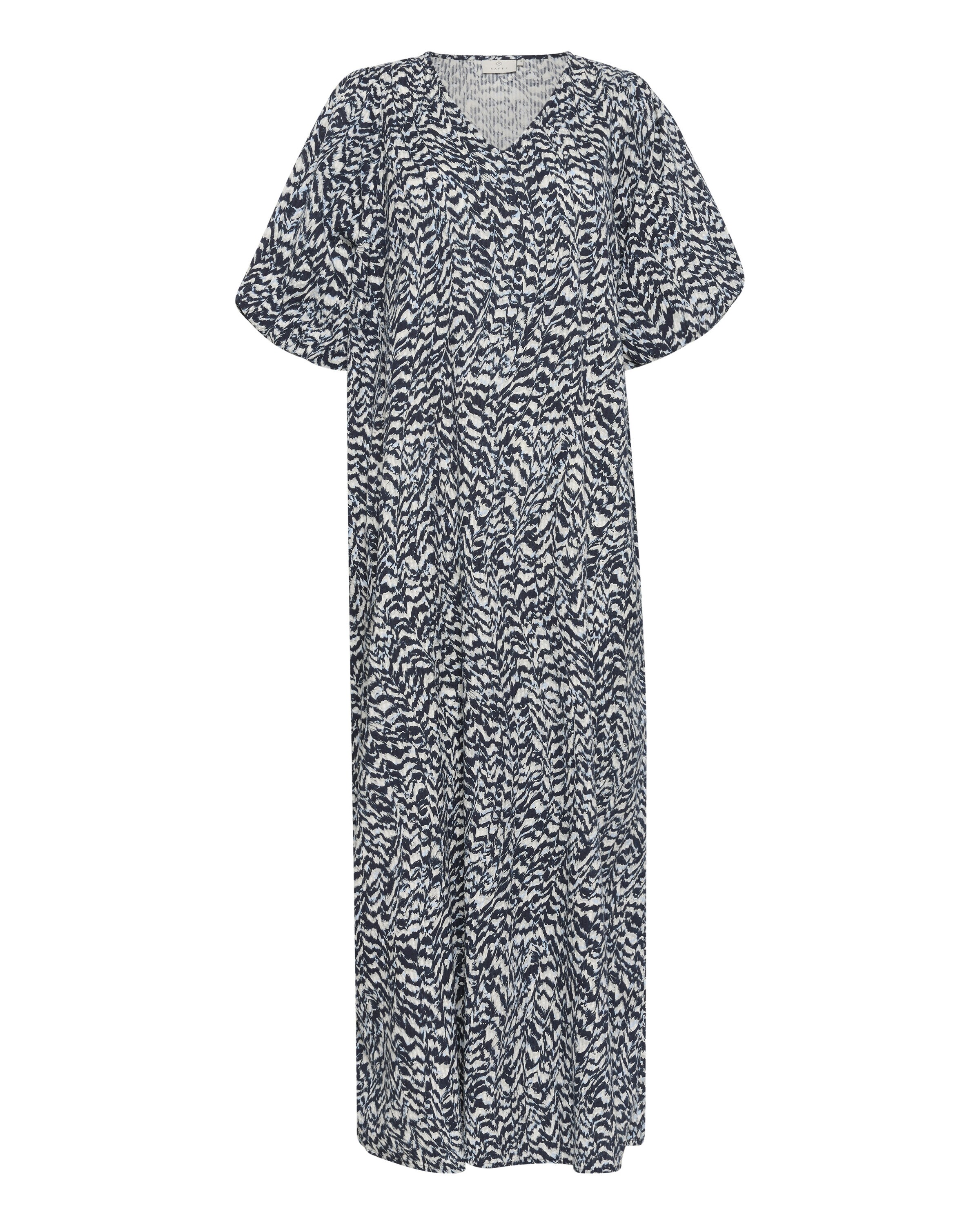 Kaffe Jurk 'Aruffalo' in Blauw: voorkant