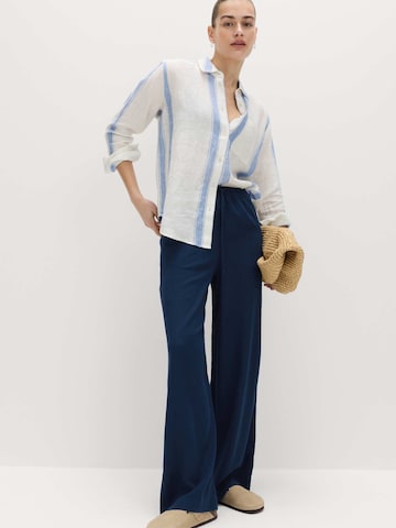 Marks & Spencer Wide leg Broek in Blauw