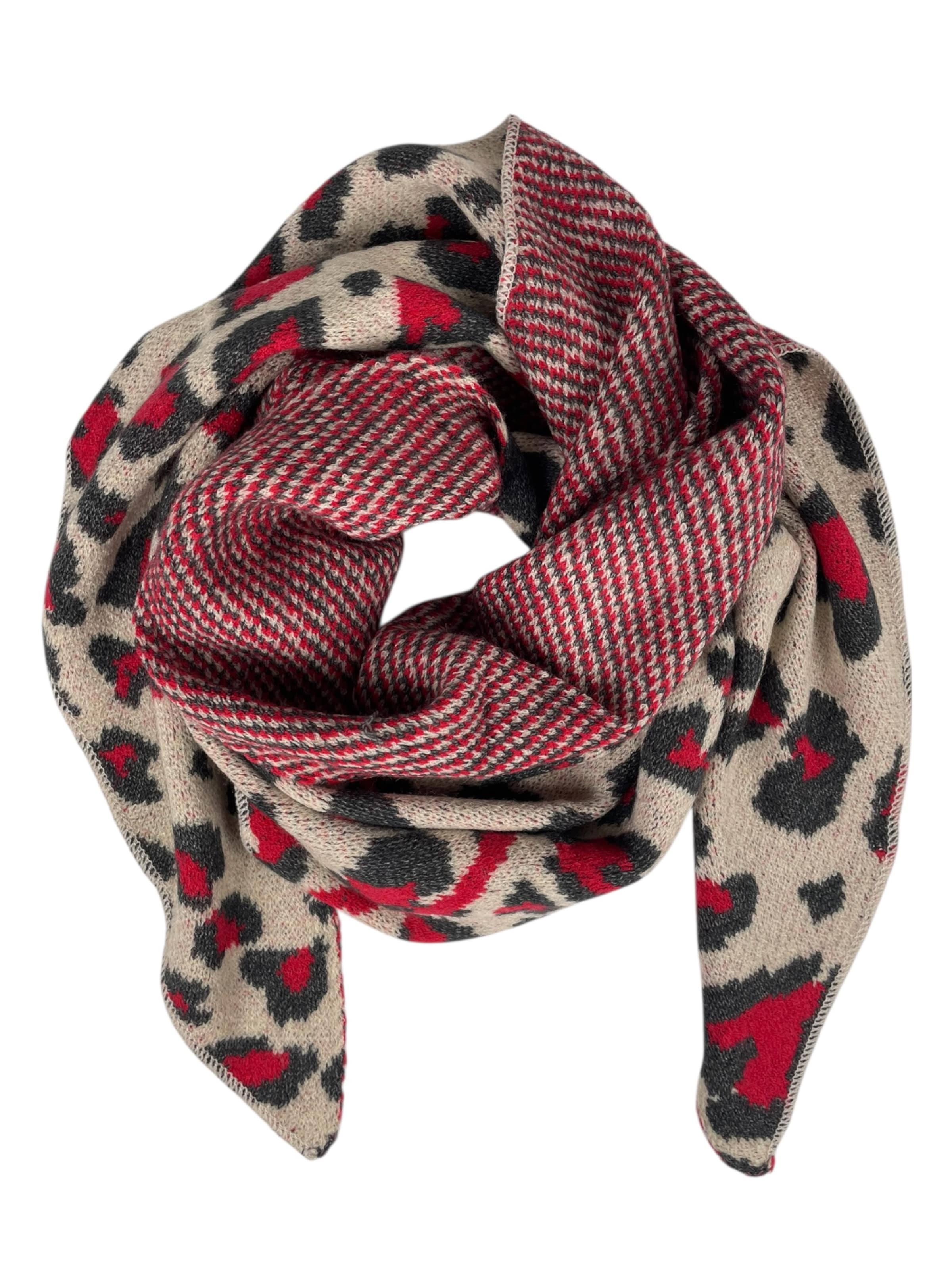 Kumixi Scarf 'Leo' in Red: front