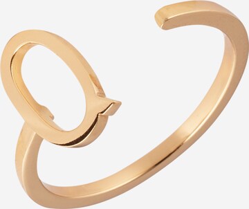 Design Letters Ring in Goud: voorkant