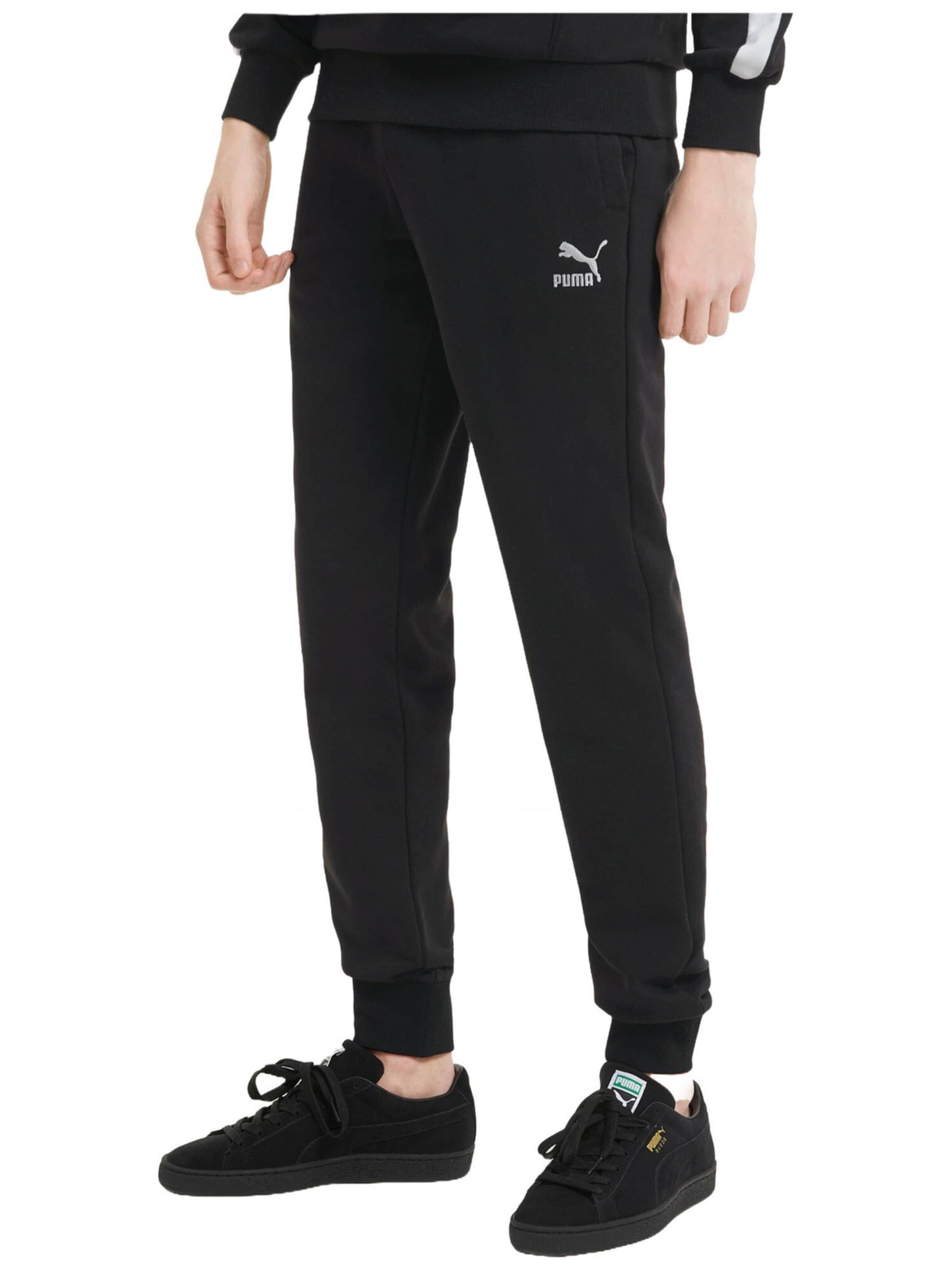 regular Pantaloni sportivi 'Puma Classics Cuffed' di PUMA in nero: frontale