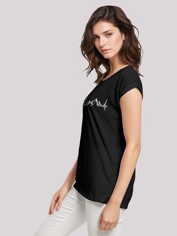 F4NT4STIC T-Shirt 'Mountain Heartbeat' in Schwarz