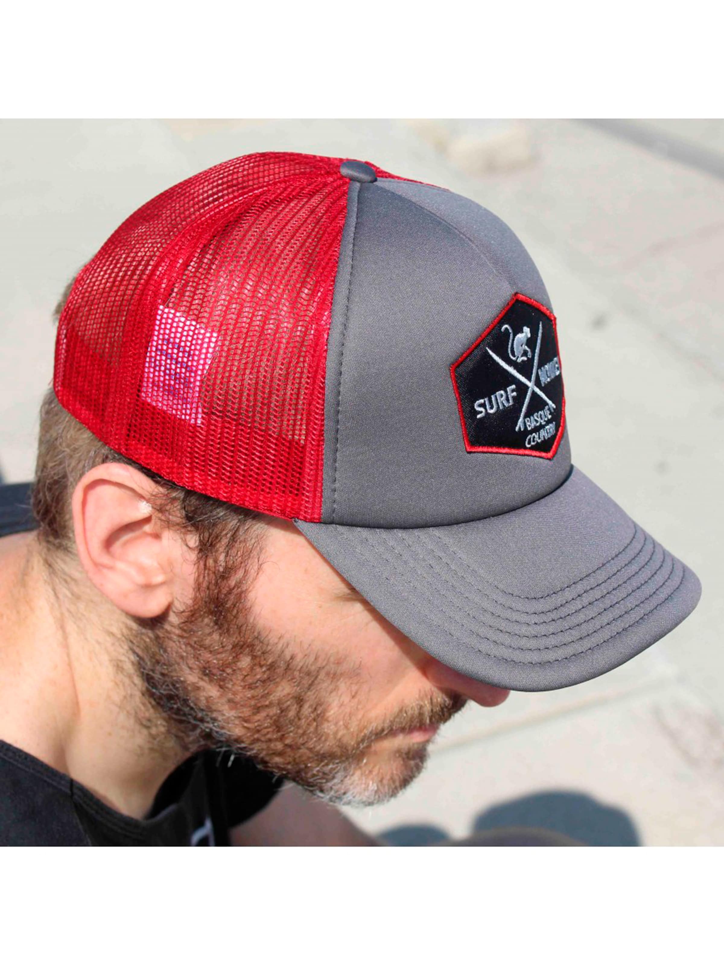 Surf Monkey Athletic Cap in Grey