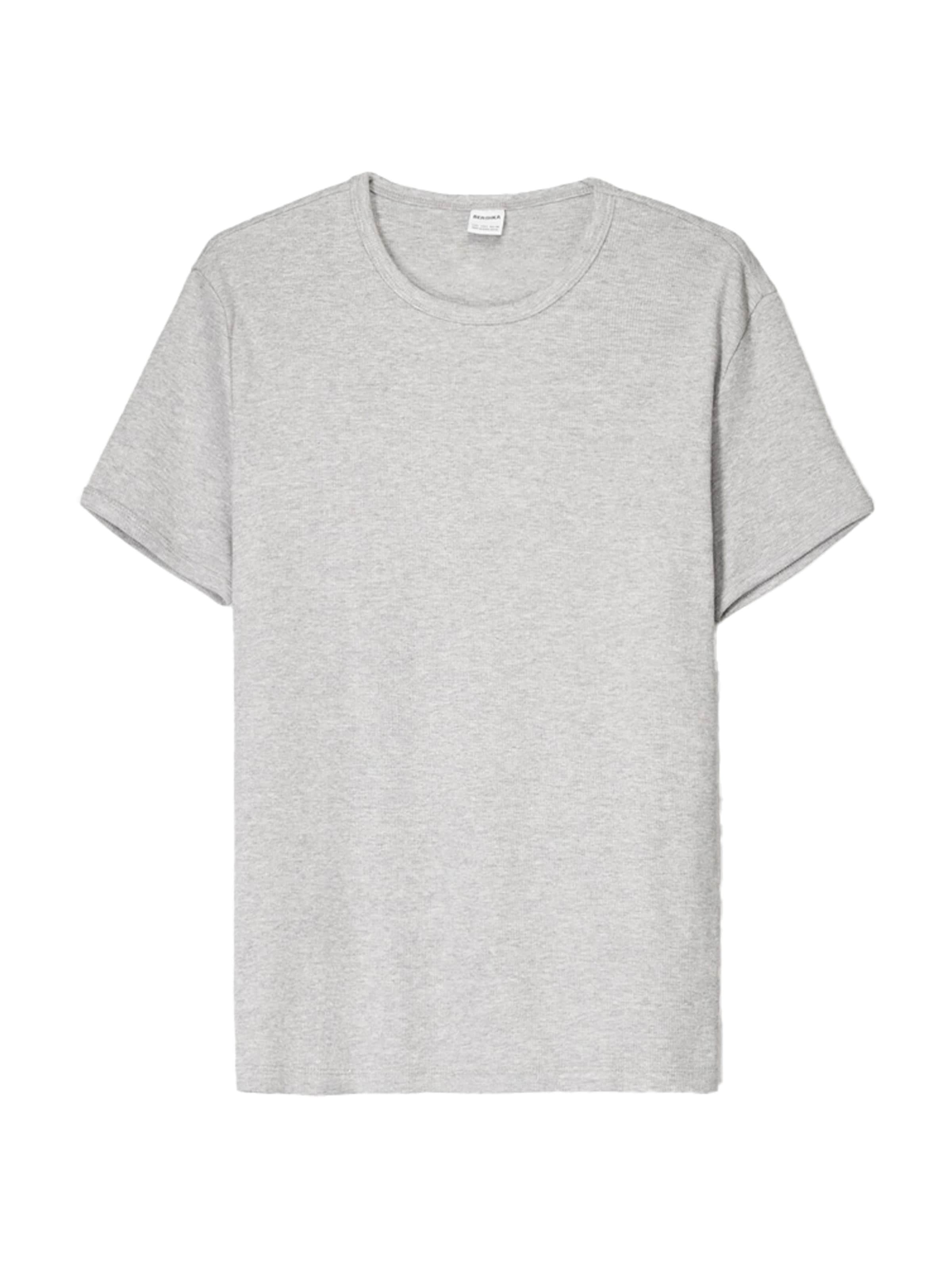 Bershka Póló - szürke: elől