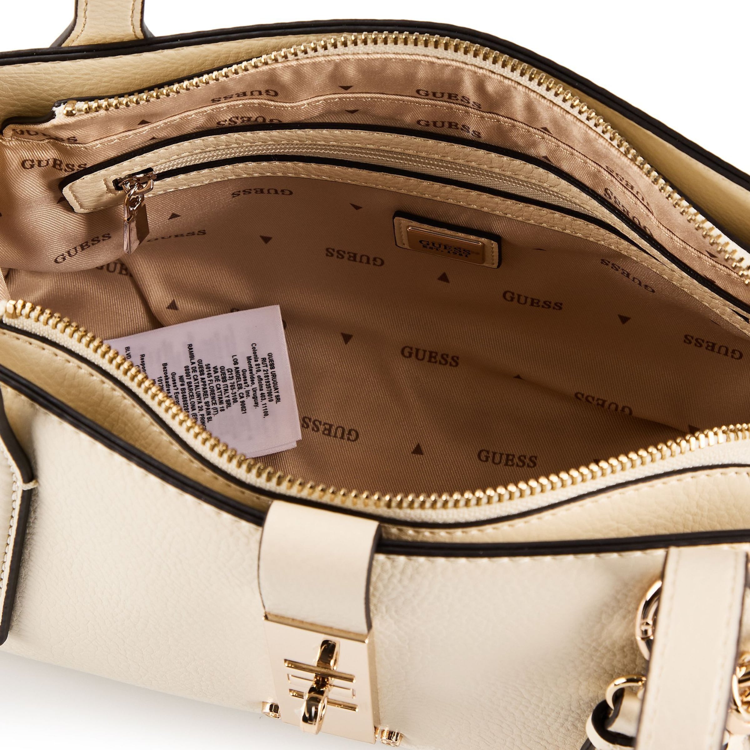 GUESS Schultertasche 'Brooke' in Weiß