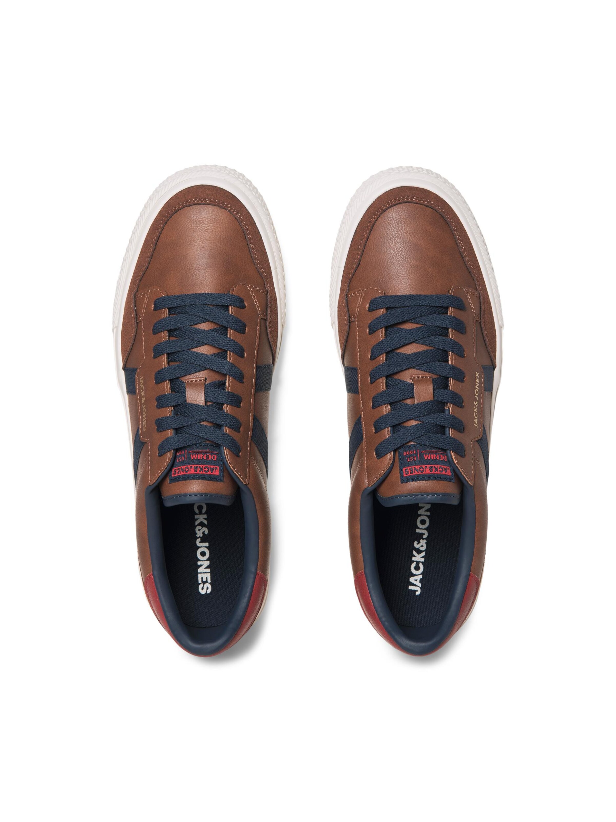 JACK & JONES - Sapatilhas baixas 'Morden' em castanho