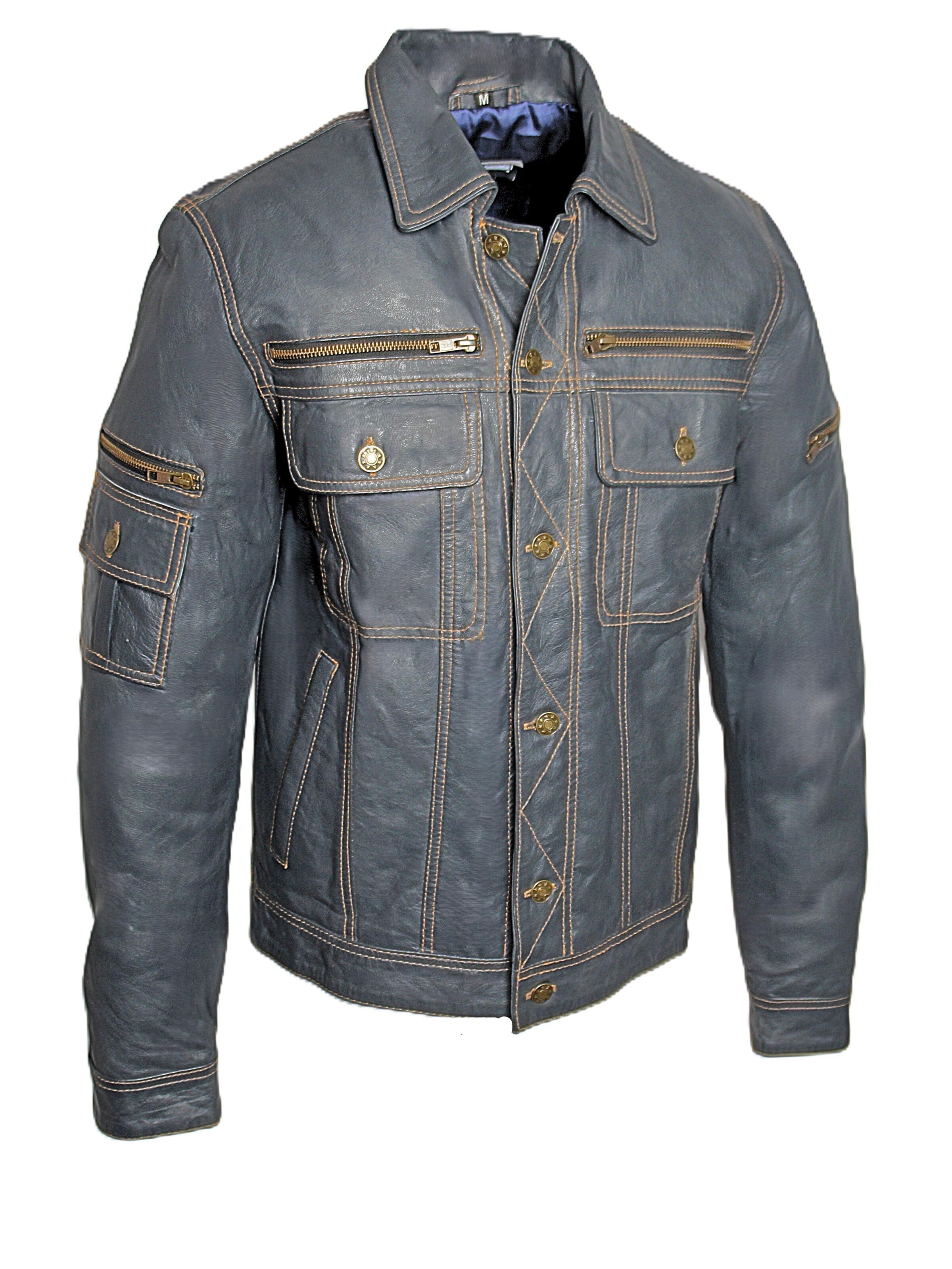 Veste mi-saison 'Lederjacke im Jeans Jacken Style' Be  Noble en bleu