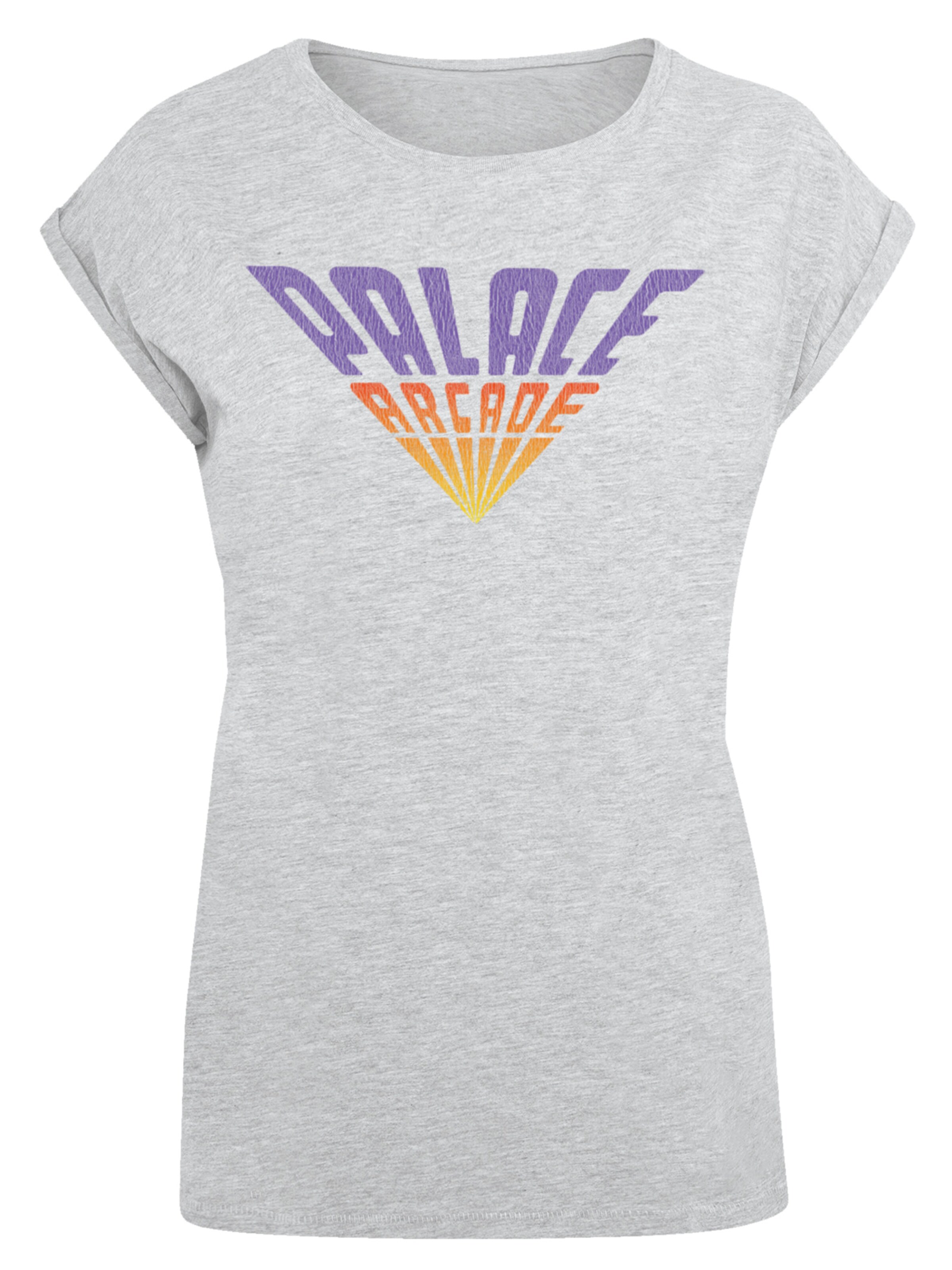 F4NT4STIC Shirt 'Stranger Things Palace Arcade Netflix TV Series' in Grijs: voorkant