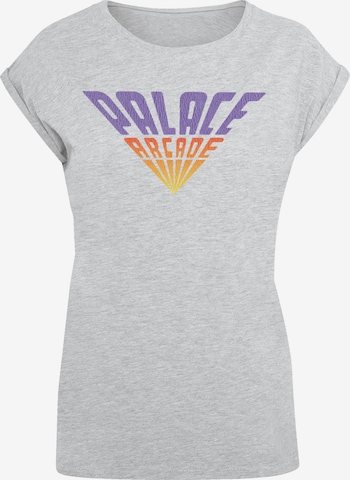 F4NT4STIC T-Shirt 'Stranger Things Palace Arcade Netflix TV Series' in Grau: Vorderseite