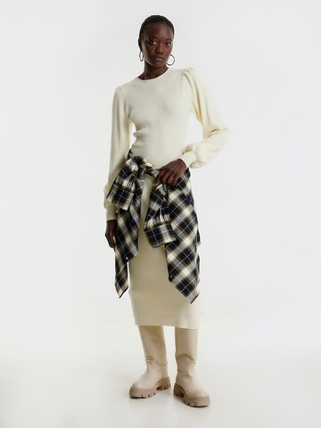 EDITED - Vestido de malha 'JEANNE' em branco
