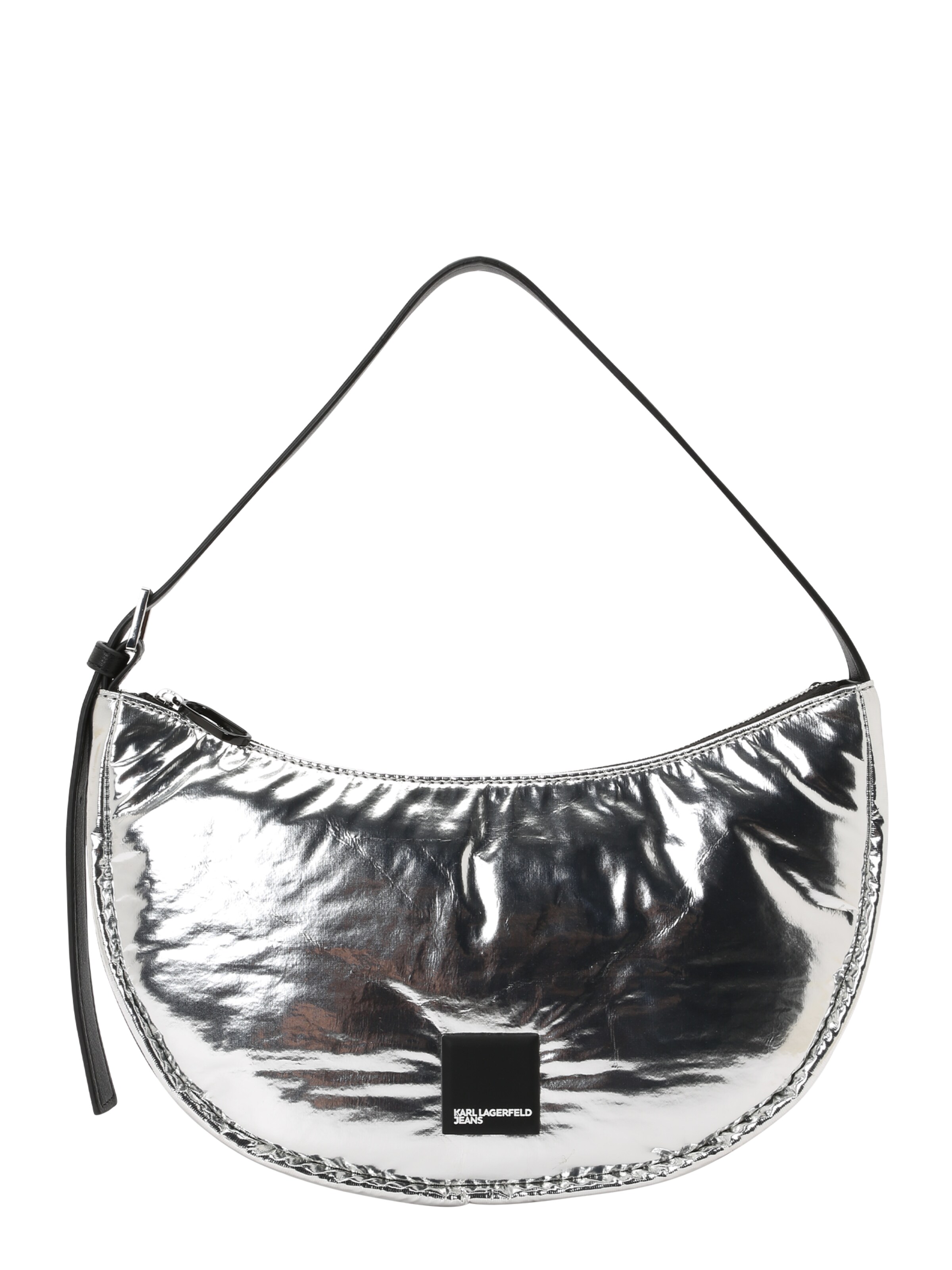 KARL LAGERFELD JEANS Taška přes rameno – stříbrná: přední strana