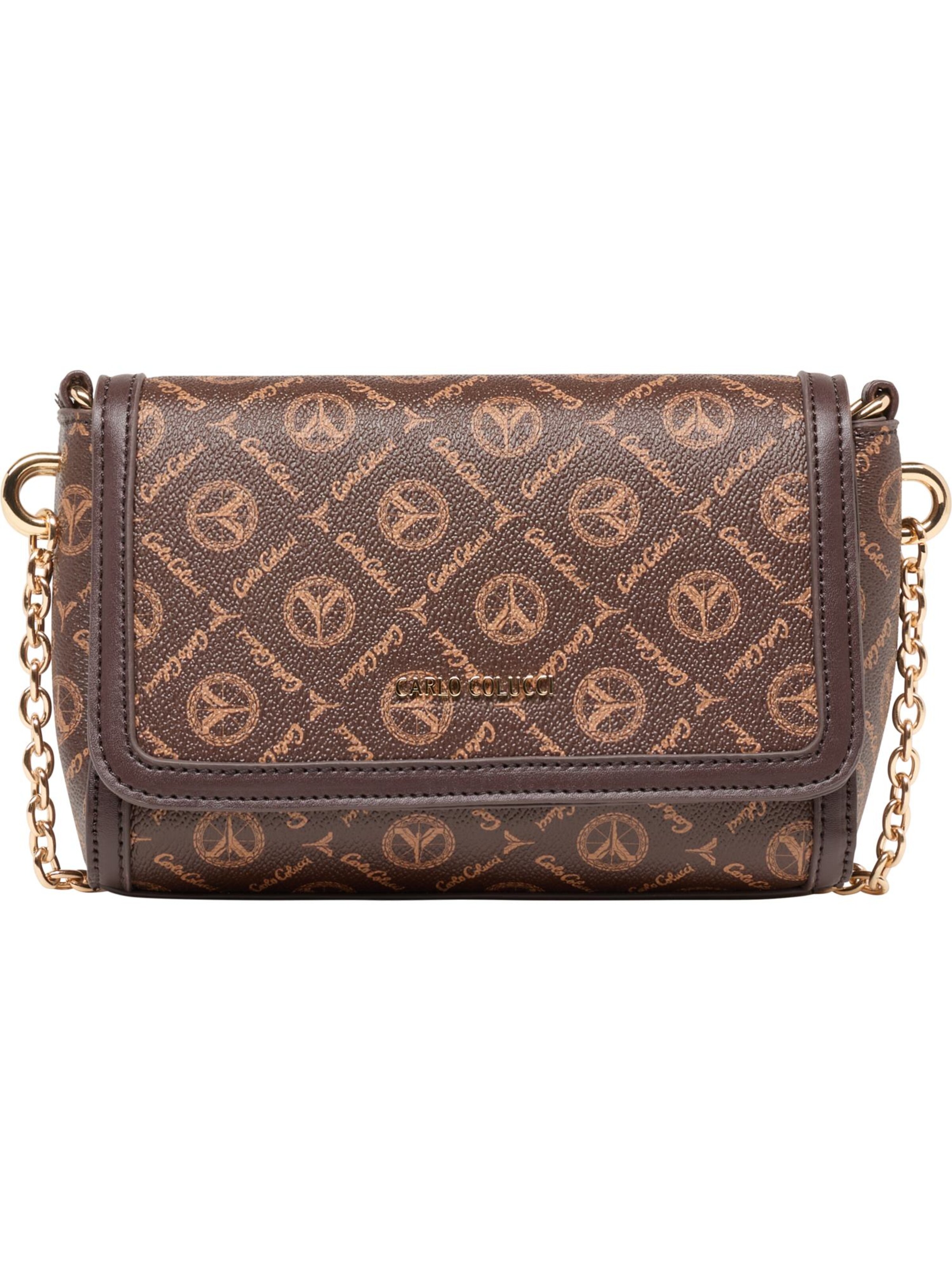 Sac bandoulière 'Delia' Carlo Colucci en marron : devant