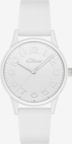 s.Oliver Analog Watch in White: front
