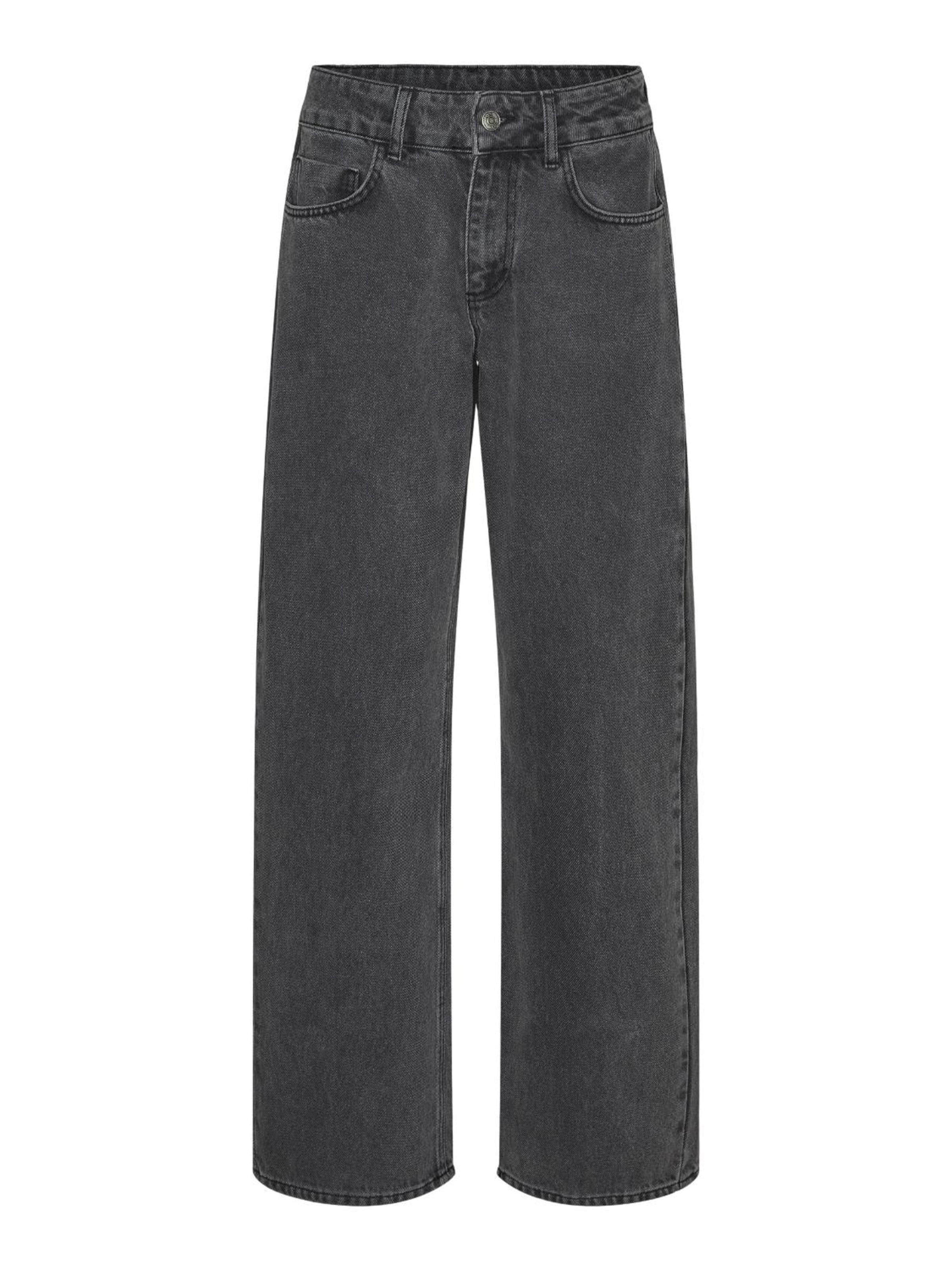 SOMETHINGNEW Wide leg Jeans 'Rancy' in Grey: front