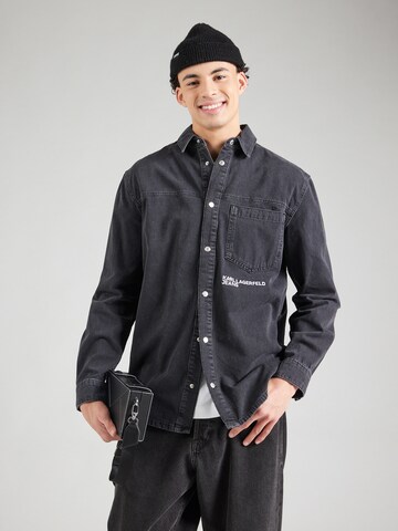 Coupe regular Chemise KARL LAGERFELD JEANS en gris : devant