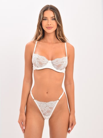 Orchibelle Bralette Underwear Sets in White