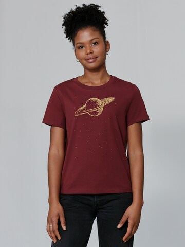Maglietta ' Saturn ' di Watapparel in rosso: frontale