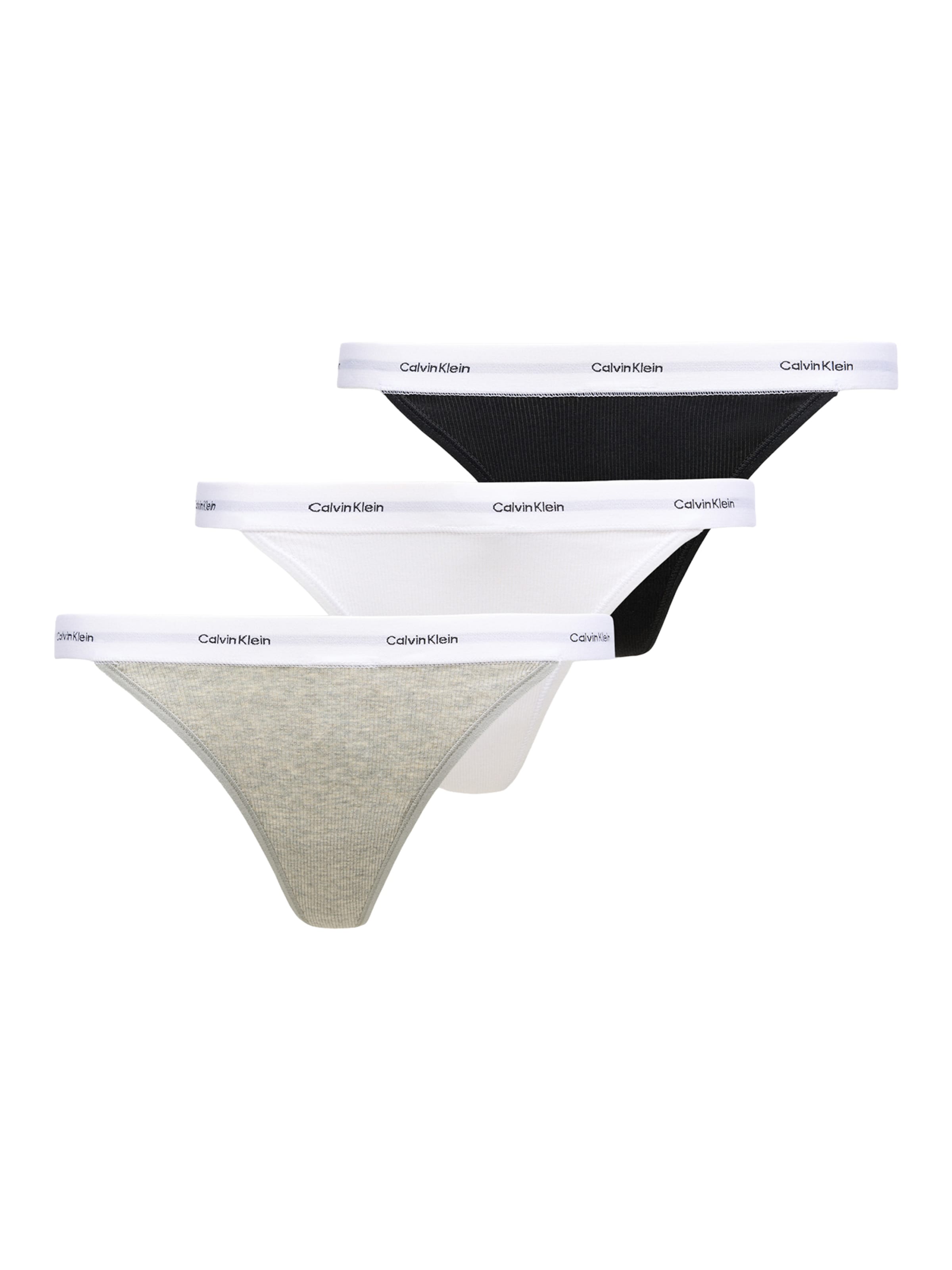 Calvin Klein Underwear Стринг в сиво: отпред