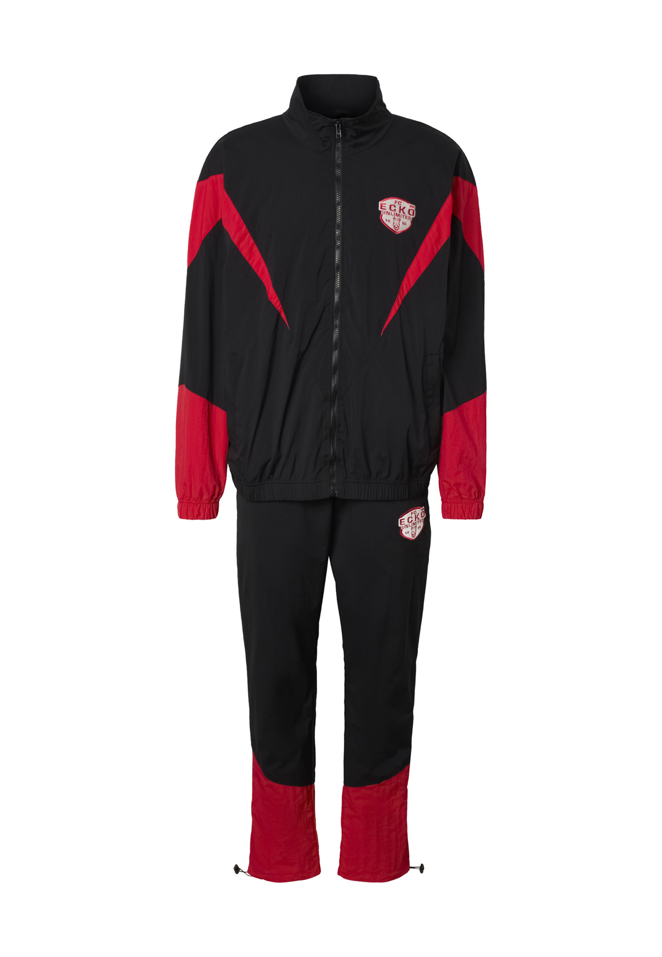 Tuta da jogging in M/regular Ecko Unlimited di colore rosso ciliegia / nero, Visualizzazione prodotti