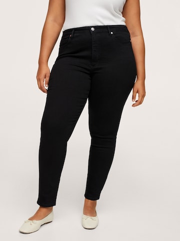 MANGO Skinny Jeans 'ANNE' in Zwart: voorkant