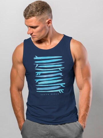 Neverless Shirt 'Surf Boards South' in Blue