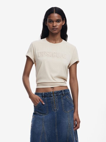 T-shirt Desigual en blanc : devant