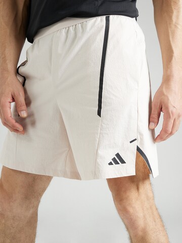 ADIDAS PERFORMANCE Regular Sportshorts 'D4T Adistrong Workout' in Beige