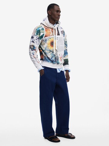 Desigual Sweatshirt 'Sunflower' i hvid