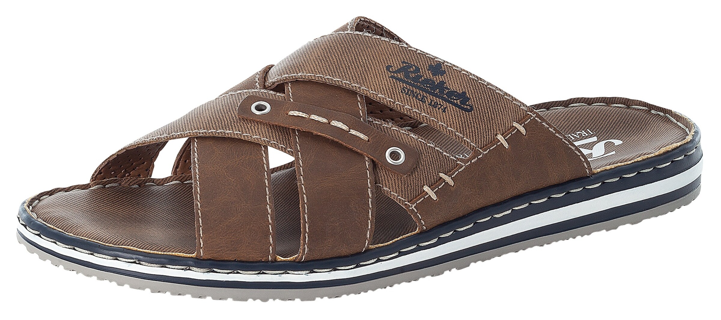 Rieker Pantolette in Braun: Vorderseite